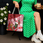 Pink Galah Cockatoo Christmas Australia Tote Bag Aussie Xmas Sock Coquette Bow