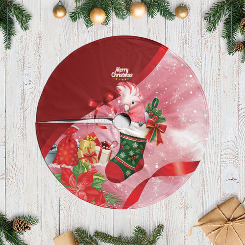 Pink Galah Cockatoo Christmas Australia Tree Skirt Aussie Xmas Sock Coquette Bow