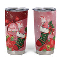 Pink Galah Cockatoo Christmas Australia Tumbler Cup Aussie Xmas Sock Coquette Bow