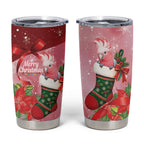 Pink Galah Cockatoo Christmas Australia Tumbler Cup Aussie Xmas Sock Coquette Bow