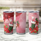 Pink Galah Cockatoo Christmas Australia Tumbler Cup Aussie Xmas Sock Coquette Bow