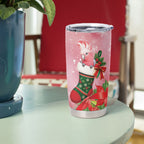 Pink Galah Cockatoo Christmas Australia Tumbler Cup Aussie Xmas Sock Coquette Bow