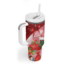 Pink Galah Cockatoo Christmas Australia Tumbler With Handle Aussie Xmas Sock Coquette Bow