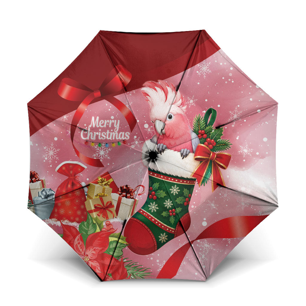 Pink Galah Cockatoo Christmas Australia Umbrella Aussie Xmas Sock Coquette Bow