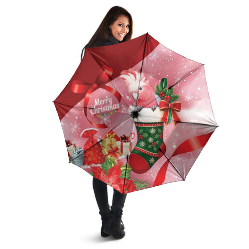 Pink Galah Cockatoo Christmas Australia Umbrella Aussie Xmas Sock Coquette Bow