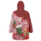 Pink Galah Cockatoo Christmas Australia Wearable Blanket Hoodie Aussie Xmas Sock Coquette Bow