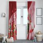 Pink Galah Cockatoo Christmas Australia Window Curtain Aussie Xmas Sock Coquette Bow