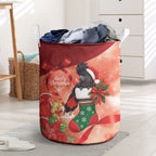 Black Cockatoo Christmas Australia Laundry Basket Aussie Xmas Sock Coquette Bow