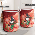 Black Cockatoo Christmas Australia Laundry Basket Aussie Xmas Sock Coquette Bow