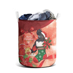 Black Cockatoo Christmas Australia Laundry Basket Aussie Xmas Sock Coquette Bow