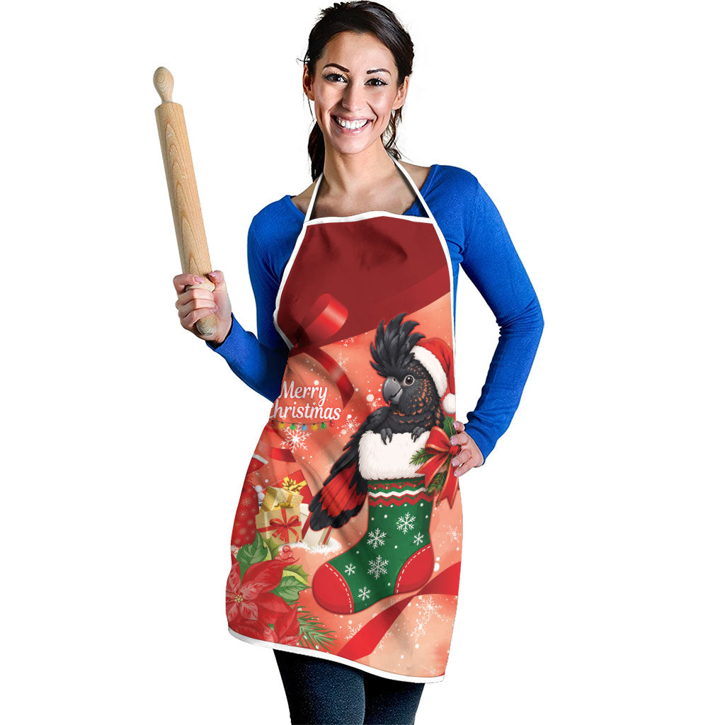 Black Cockatoo Christmas Australia Apron Aussie Xmas Sock Coquette Bow