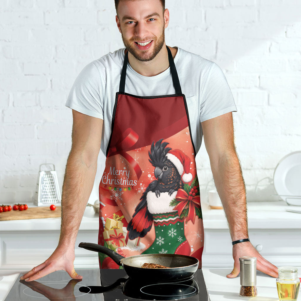 Black Cockatoo Christmas Australia Apron Aussie Xmas Sock Coquette Bow