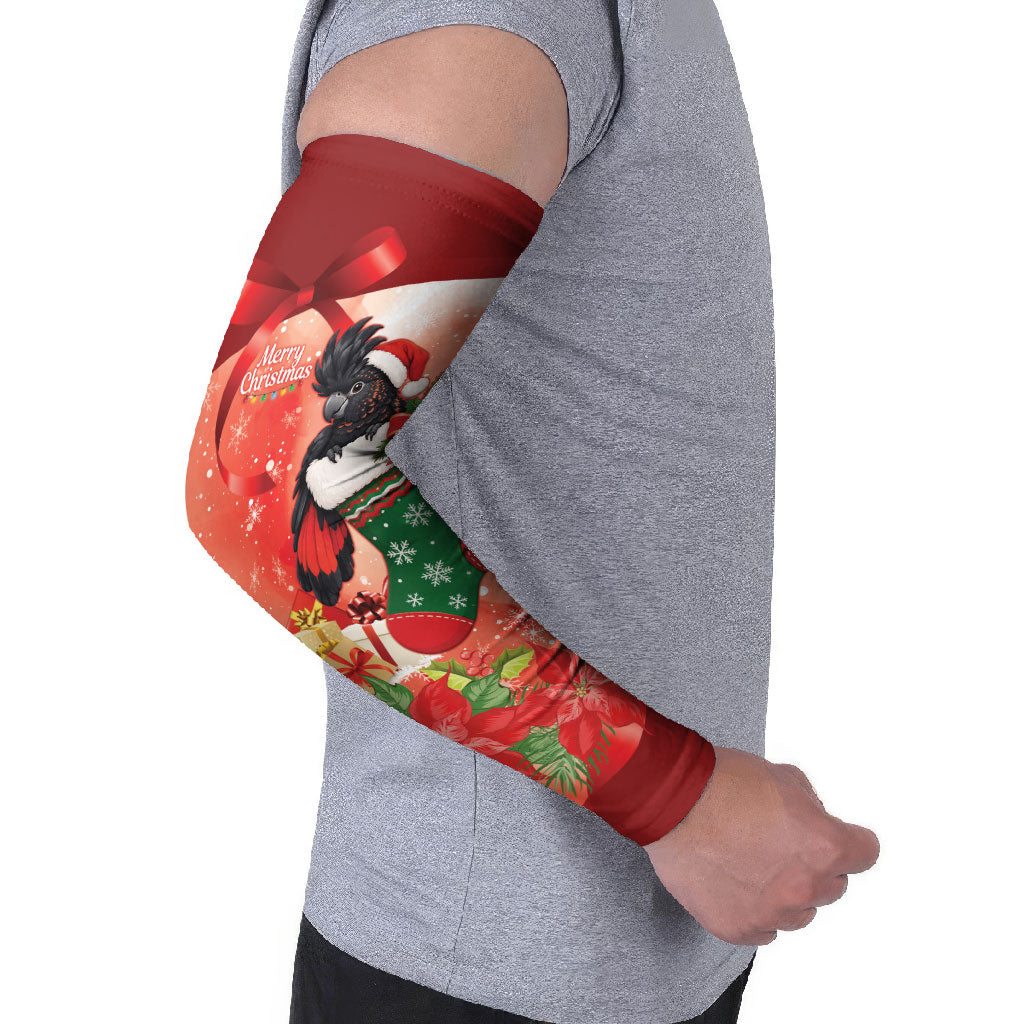 Black Cockatoo Christmas Australia Arm Sleeves Aussie Xmas Sock Coquette Bow