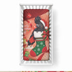 Black Cockatoo Christmas Australia Baby Bed Cover Aussie Xmas Sock Coquette Bow