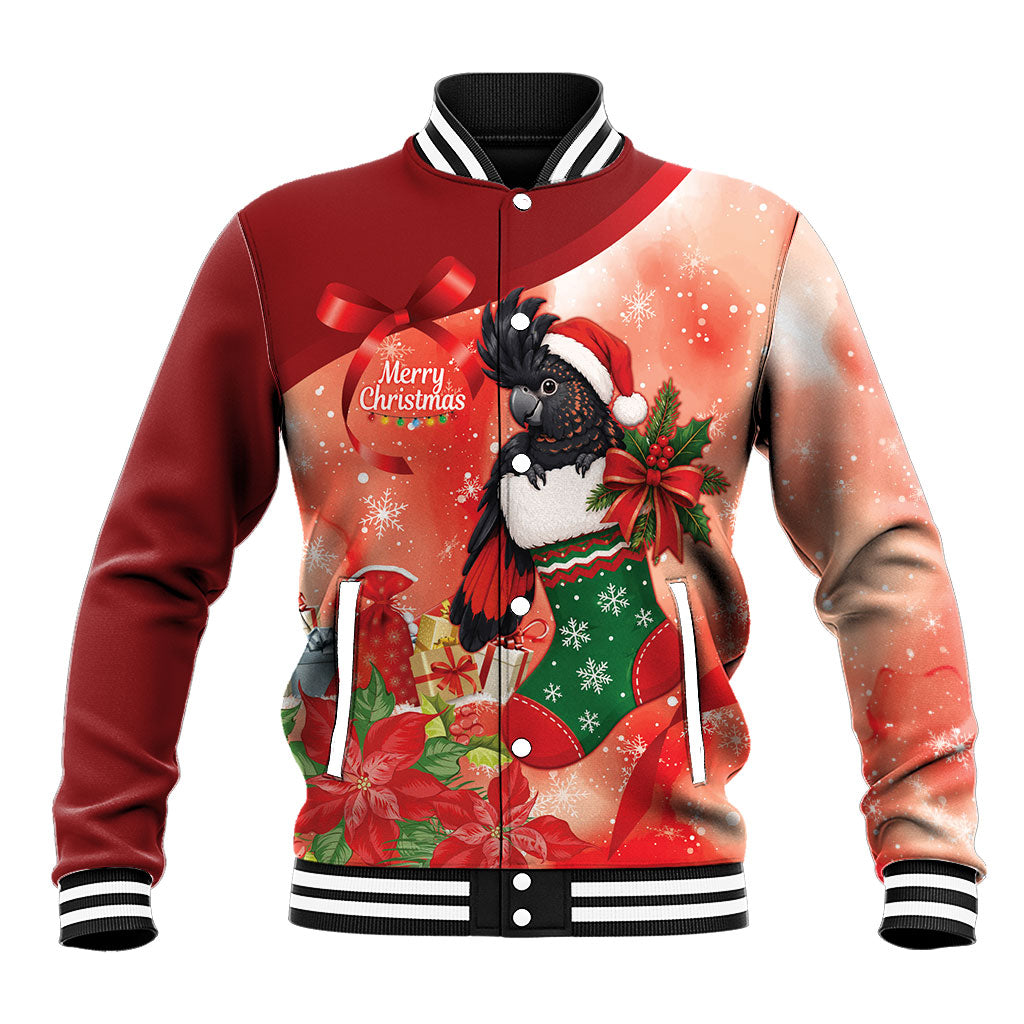 Black Cockatoo Christmas Australia Baseball Jacket Aussie Xmas Sock Coquette Bow