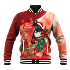 Black Cockatoo Christmas Australia Baseball Jacket Aussie Xmas Sock Coquette Bow