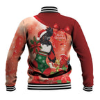 Black Cockatoo Christmas Australia Baseball Jacket Aussie Xmas Sock Coquette Bow