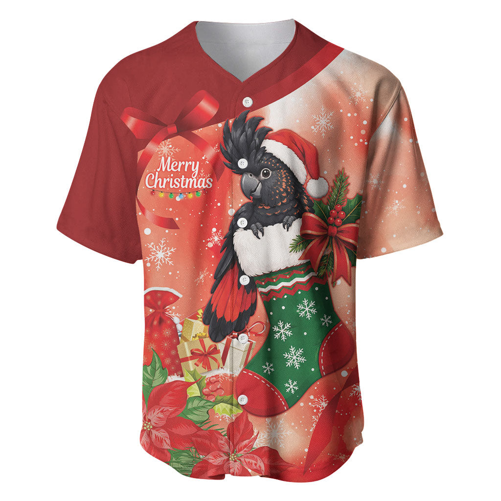 Black Cockatoo Christmas Australia Baseball Jersey Aussie Xmas Sock Coquette Bow