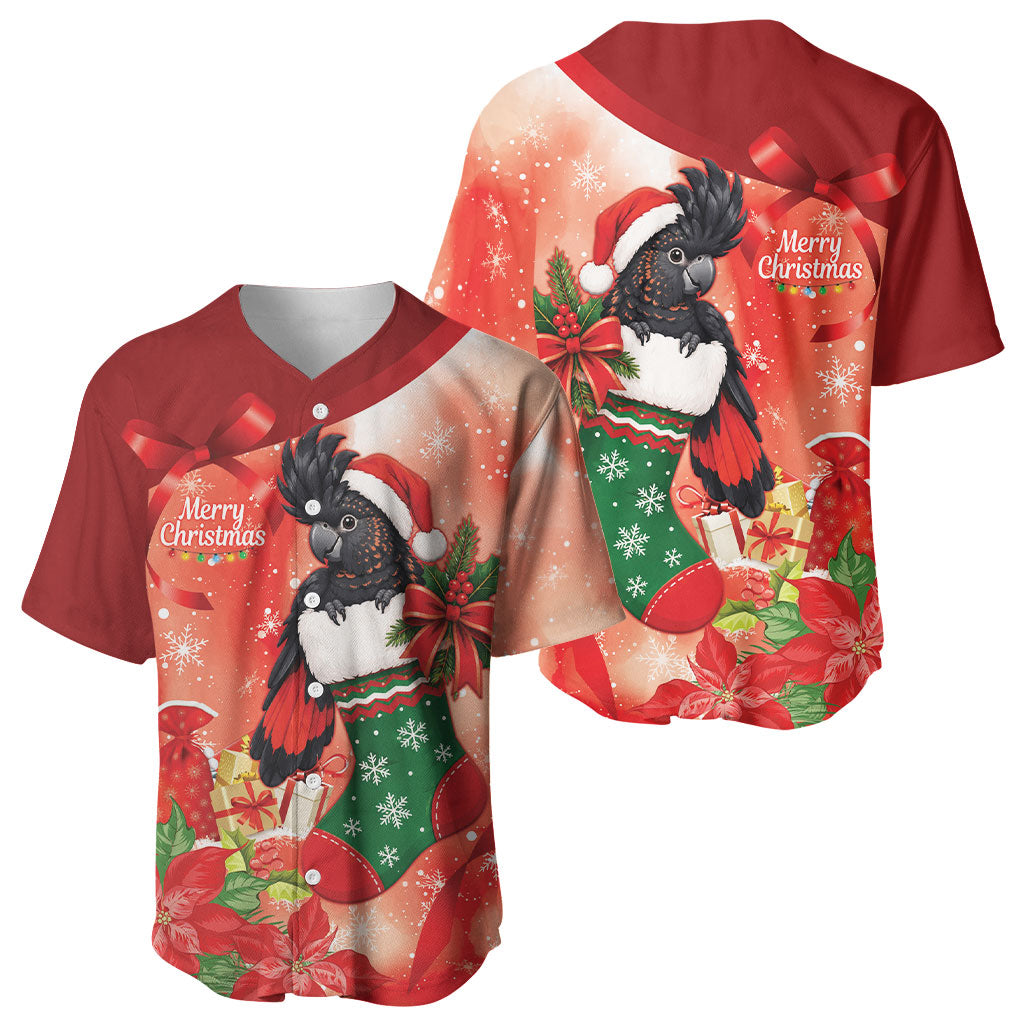 Black Cockatoo Christmas Australia Baseball Jersey Aussie Xmas Sock Coquette Bow