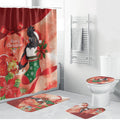 Black Cockatoo Christmas Australia Bathroom Set Aussie Xmas Sock Coquette Bow