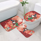 Black Cockatoo Christmas Australia Bathroom Set Aussie Xmas Sock Coquette Bow