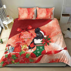 Black Cockatoo Christmas Australia Bedding Set Aussie Xmas Sock Coquette Bow