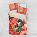 Black Cockatoo Christmas Australia Bedding Set Aussie Xmas Sock Coquette Bow