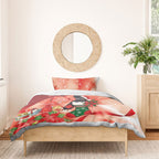 Black Cockatoo Christmas Australia Bedding Set Aussie Xmas Sock Coquette Bow
