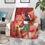 Black Cockatoo Christmas Australia Blanket Aussie Xmas Sock Coquette Bow