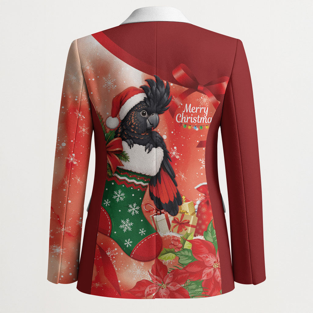 Black Cockatoo Christmas Australia Blazer Aussie Xmas Sock Coquette Bow