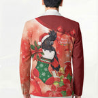 Black Cockatoo Christmas Australia Blazer Aussie Xmas Sock Coquette Bow