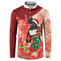 Black Cockatoo Christmas Australia Button Sweatshirt Aussie Xmas Sock Coquette Bow