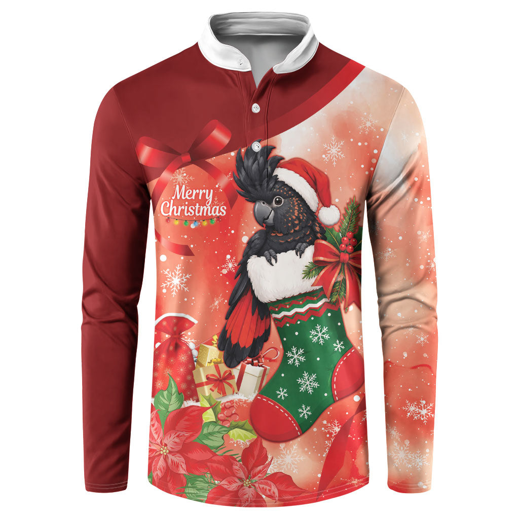 Black Cockatoo Christmas Australia Button Sweatshirt Aussie Xmas Sock Coquette Bow