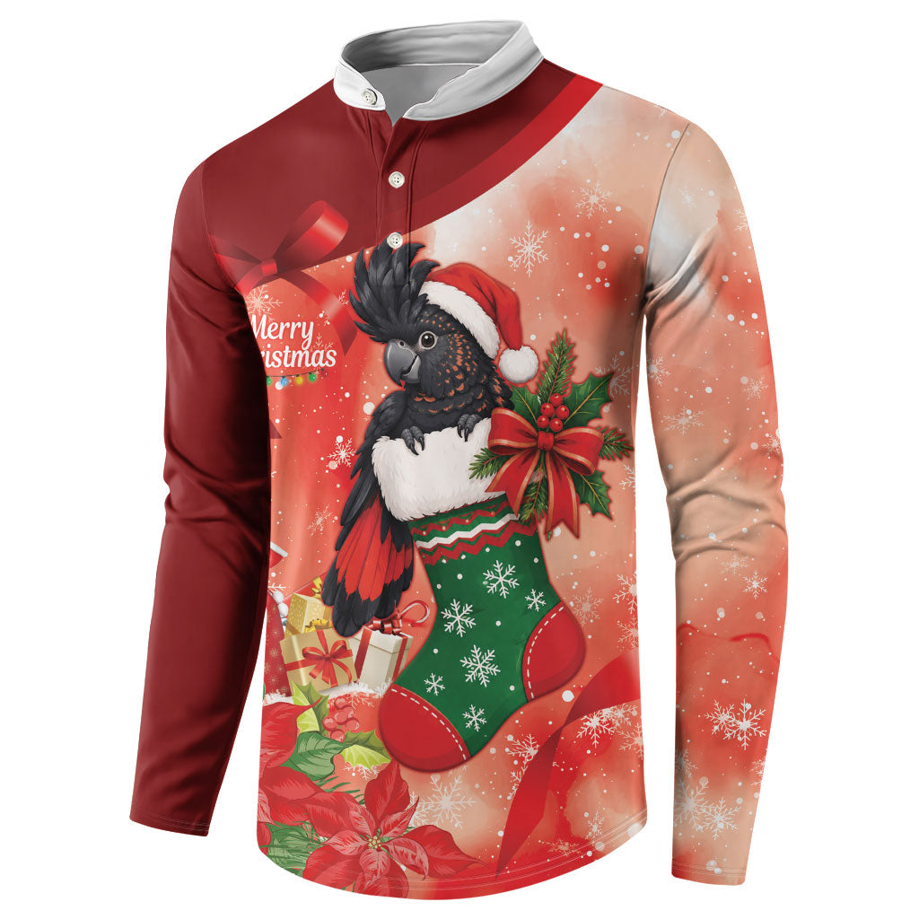 Black Cockatoo Christmas Australia Button Sweatshirt Aussie Xmas Sock Coquette Bow