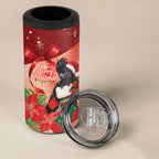 Black Cockatoo Christmas Australia 4 in 1 Can Cooler Tumbler Aussie Xmas Sock Coquette Bow