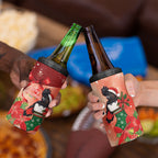 Black Cockatoo Christmas Australia 4 in 1 Can Cooler Tumbler Aussie Xmas Sock Coquette Bow