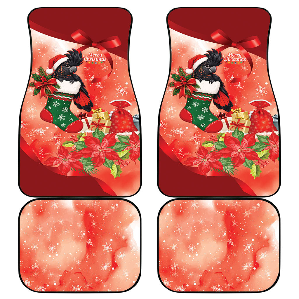 Black Cockatoo Christmas Australia Car Mats Aussie Xmas Sock Coquette Bow