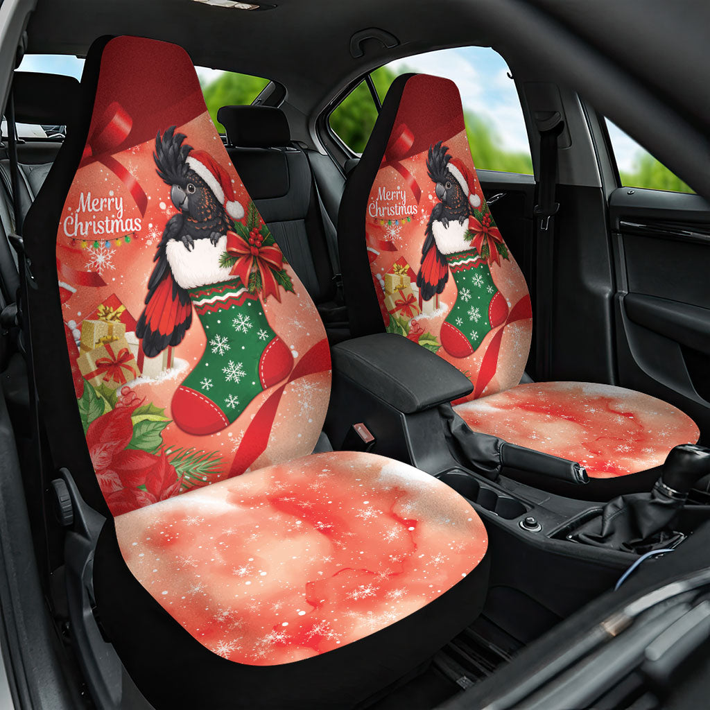 Black Cockatoo Christmas Australia Car Seat Cover Aussie Xmas Sock Coquette Bow