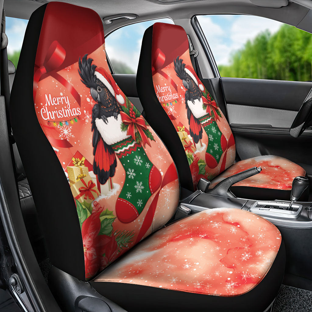 Black Cockatoo Christmas Australia Car Seat Cover Aussie Xmas Sock Coquette Bow