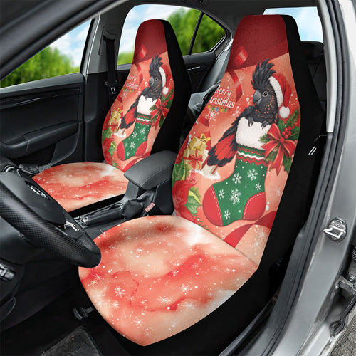 Black Cockatoo Christmas Australia Car Seat Cover Aussie Xmas Sock Coquette Bow