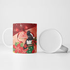 Black Cockatoo Christmas Australia Ceramic Mug Aussie Xmas Sock Coquette Bow