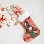 Black Cockatoo Christmas Australia Christmas Stocking Aussie Xmas Sock Coquette Bow