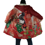 Black Cockatoo Christmas Australia Cloak Aussie Xmas Sock Coquette Bow