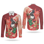 Black Cockatoo Christmas Australia Couples Matching Off Shoulder Maxi Dress and Long Sleeve Button Shirt Aussie Xmas Sock Coquette Bow