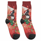 Black Cockatoo Christmas Australia Crew Socks Aussie Xmas Sock Coquette Bow