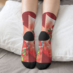 Black Cockatoo Christmas Australia Crew Socks Aussie Xmas Sock Coquette Bow