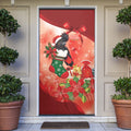 Black Cockatoo Christmas Australia Door Cover Aussie Xmas Sock Coquette Bow