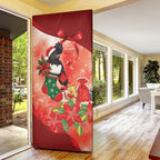 Black Cockatoo Christmas Australia Door Cover Aussie Xmas Sock Coquette Bow