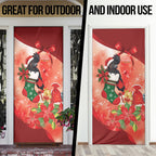Black Cockatoo Christmas Australia Door Cover Aussie Xmas Sock Coquette Bow