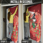 Black Cockatoo Christmas Australia Door Cover Aussie Xmas Sock Coquette Bow